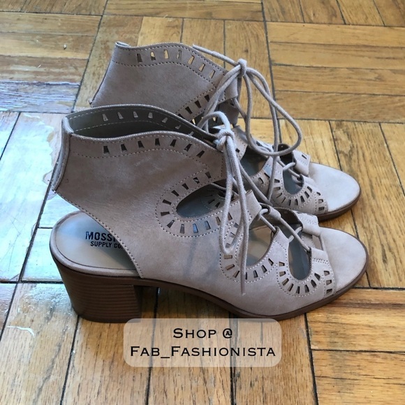 Open toe booties lace up size 8.5 - Picture 5 of 14